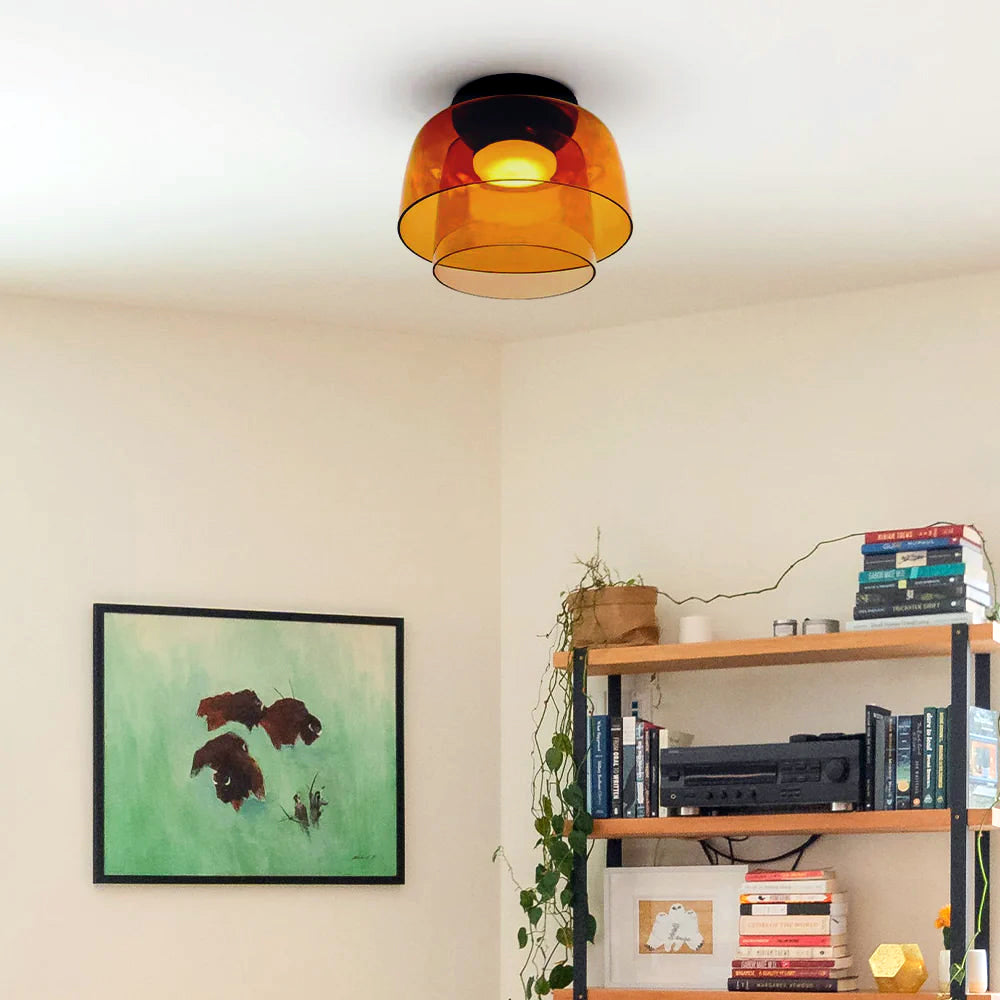 Modern Minimalist Luma Glass Flush Mount Ceiling Light